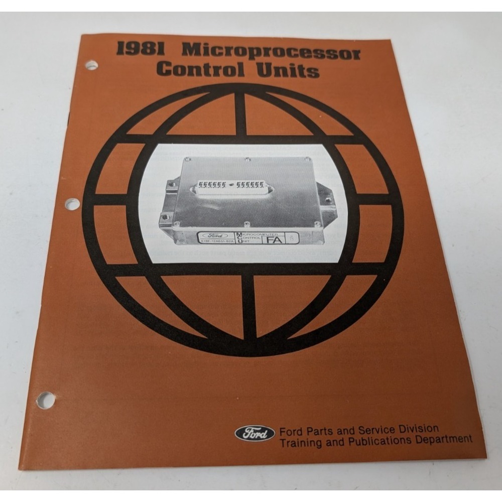 1981 Ford Microprocessor Control Units Training Service Guide Manual Book